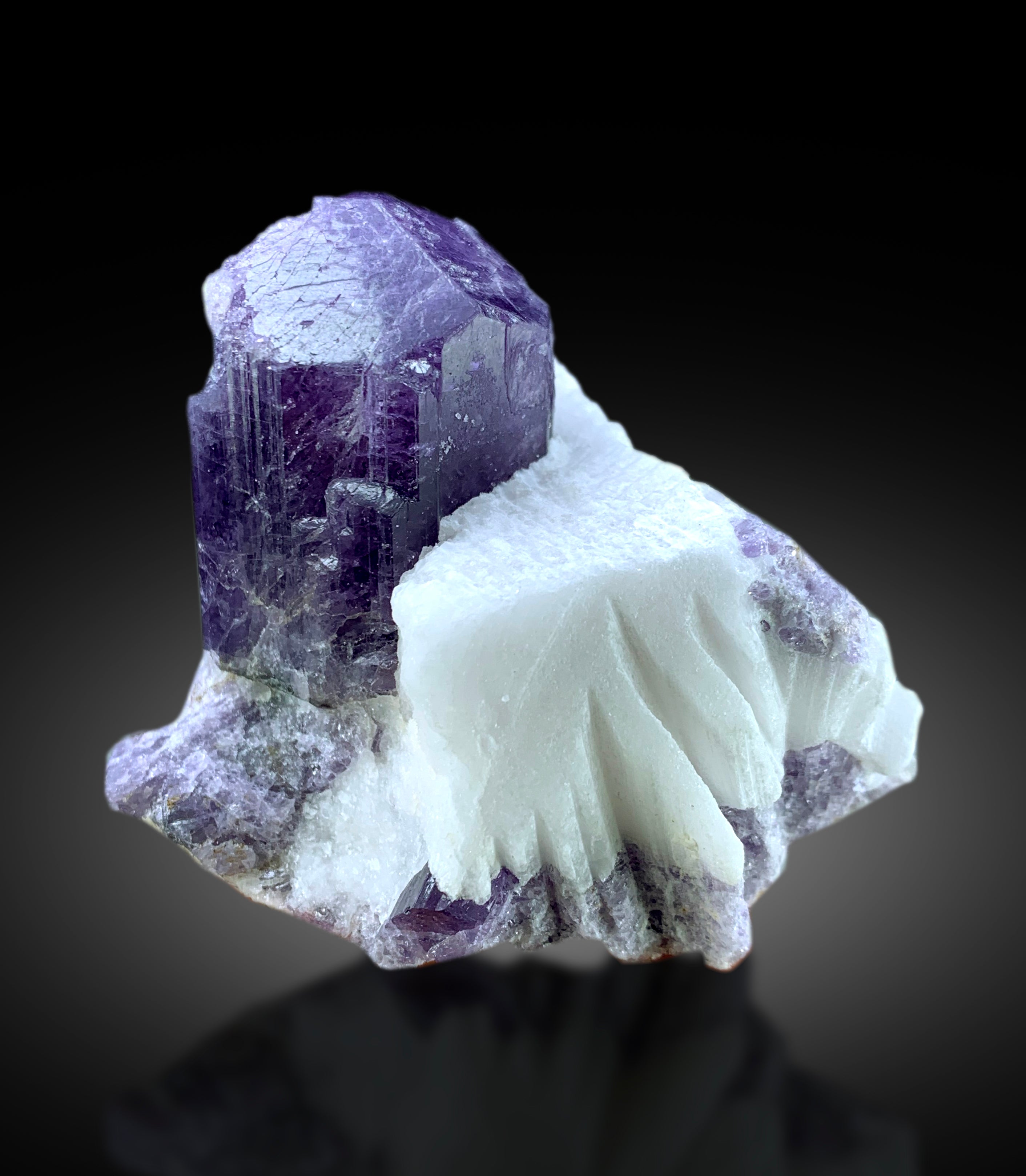 Natural Purple Color Scapolite on Matrix, Scapolite Crystal, Raw Mineral, Scapolite Specimen from Afghanistan - 206 gram