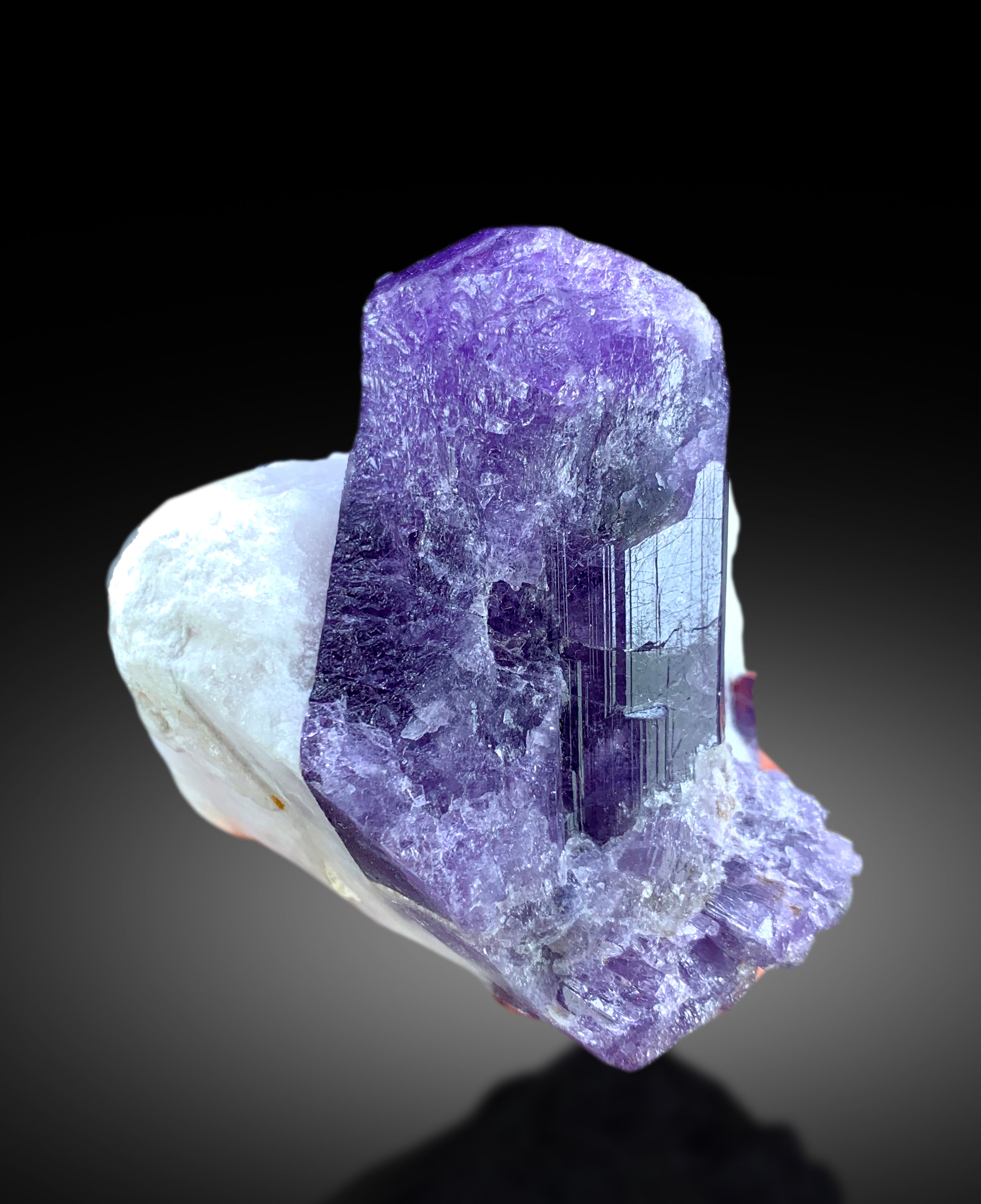 Natural Purple Color Scapolite on Matrix, Scapolite Crystal, Raw Mineral, Scapolite Specimen from Afghanistan - 206 gram