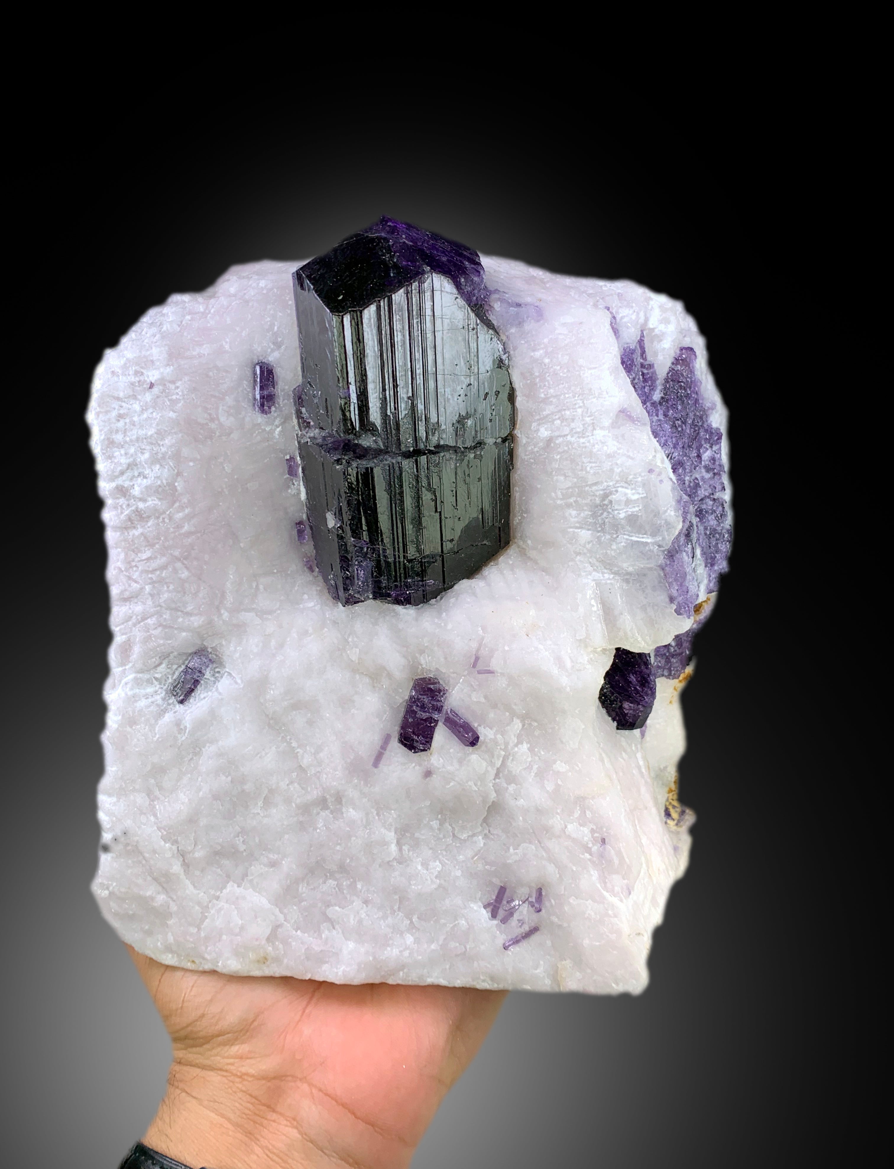 Museum Grade Purple Color Scapolite Crystals on Matrix, Raw Mineral, Scapolite Stone, Scapolite Specimen from Afghanistan - 4110 gram