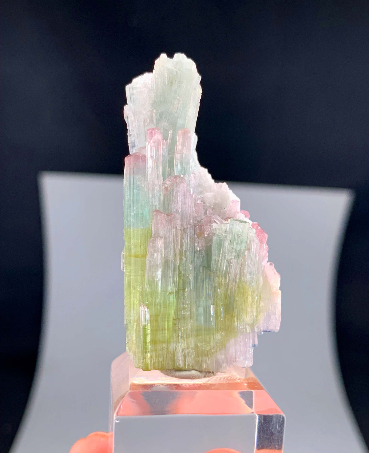 Bi-color Tourmaline Crystal Cluster From Afghanistan - 14 Grams