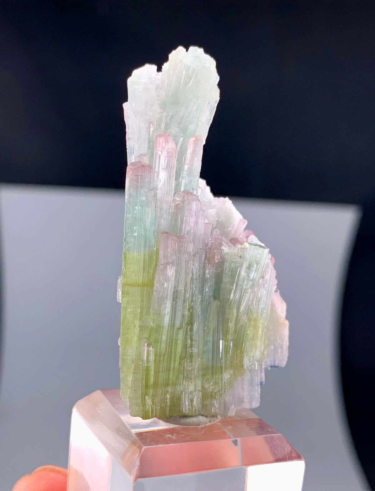 Bi-color Tourmaline Crystal Cluster From Afghanistan - 14 Grams