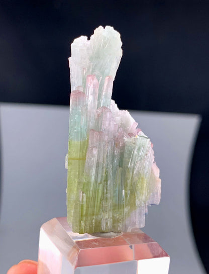 Bi-color Tourmaline Crystal Cluster From Afghanistan - 14 Grams