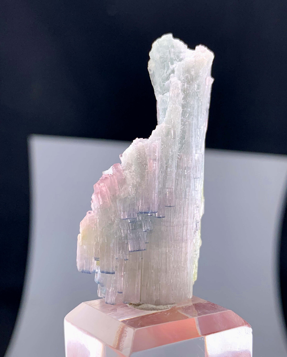 Bi-color Tourmaline Crystal Cluster From Afghanistan - 14 Grams
