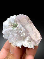 Natural Pink Color Morganite with Green Tourmalines and Albite, Morganite Specimen, Fine Minerals - 238 gram