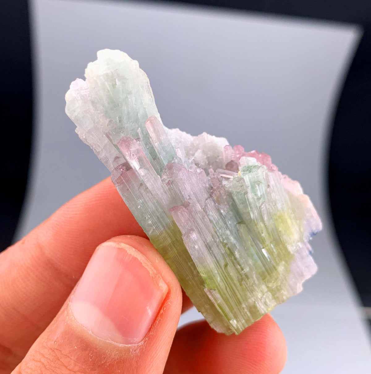 Bi-color Tourmaline Crystal Cluster From Afghanistan - 14 Grams