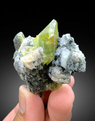 Green Color Titanite Sphene with Hematite from Skardu Pakistan - 67 gram