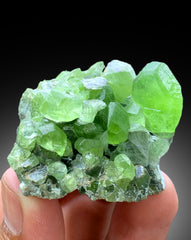 Lush Green Peridot Cluster, Peridot Crystals, Raw Mineral, Peridot Specimen - 63 gram