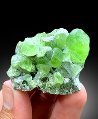 Lush Green Peridot Cluster, Peridot Crystals, Raw Mineral, Peridot Specimen - 63 gram