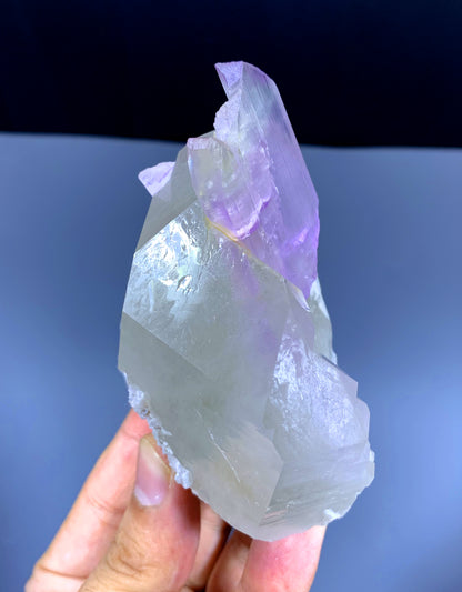 Natural Bicolor Kunzite on Quartz from Afghanistan - 317 gram