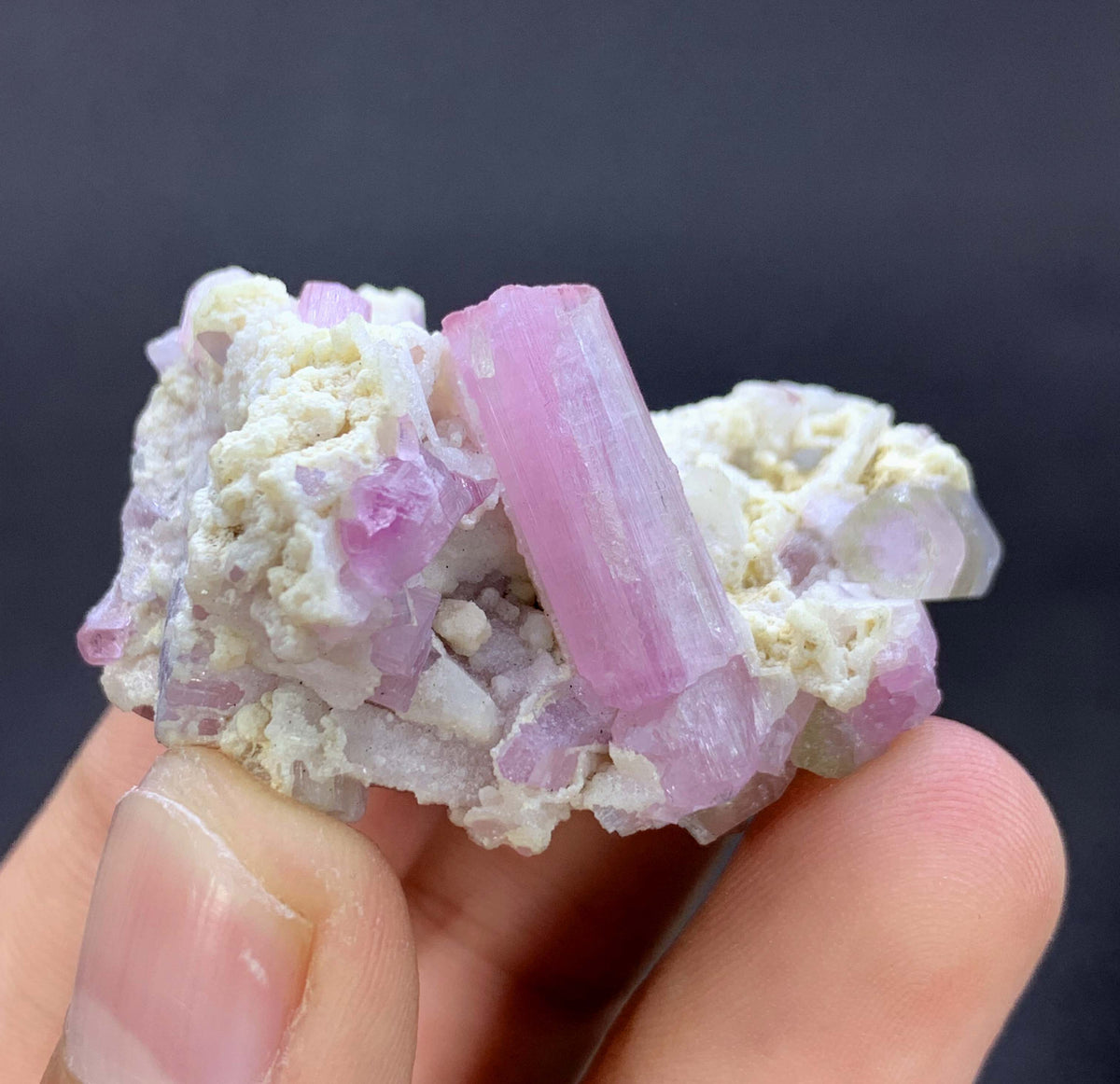 Pink Tourmaline Crystal on Matrix From Afghanistan - 25 Grams