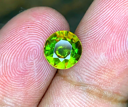 Round Cut Sphene Gemstone, Sphene cut stone, Fire Sphene, Titanite Sphene Gemstone, Sphene Jewellery, Engagement Ring - 1.20 CT