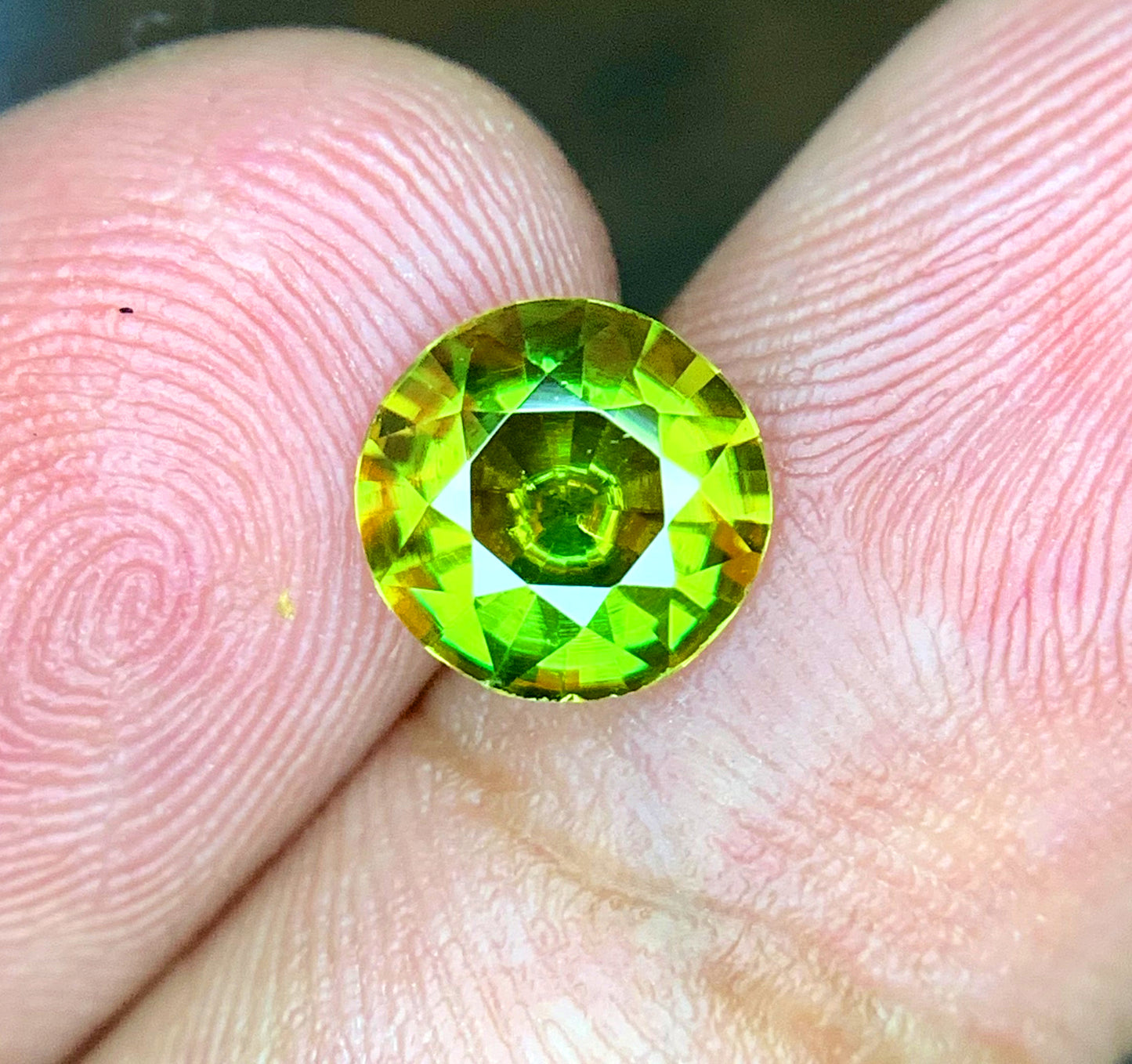 Round Cut Sphene Gemstone, Sphene cut stone, Fire Sphene, Titanite Sphene Gemstone, Sphene Jewellery, Engagement Ring - 1.20 CT