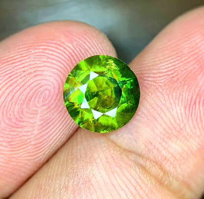 Round Cut Sphene Gemstone, Sphene cut stone, Fire Sphene, Titanite Sphene Gemstone, Sphene Jewellery, Engagement Ring - 1.95 CT