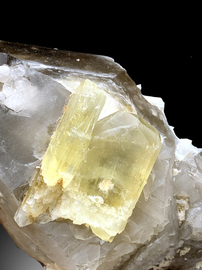 Spodumene var Triphane Crystals on Smoky Quartz from Afghanistan - 5140 gram