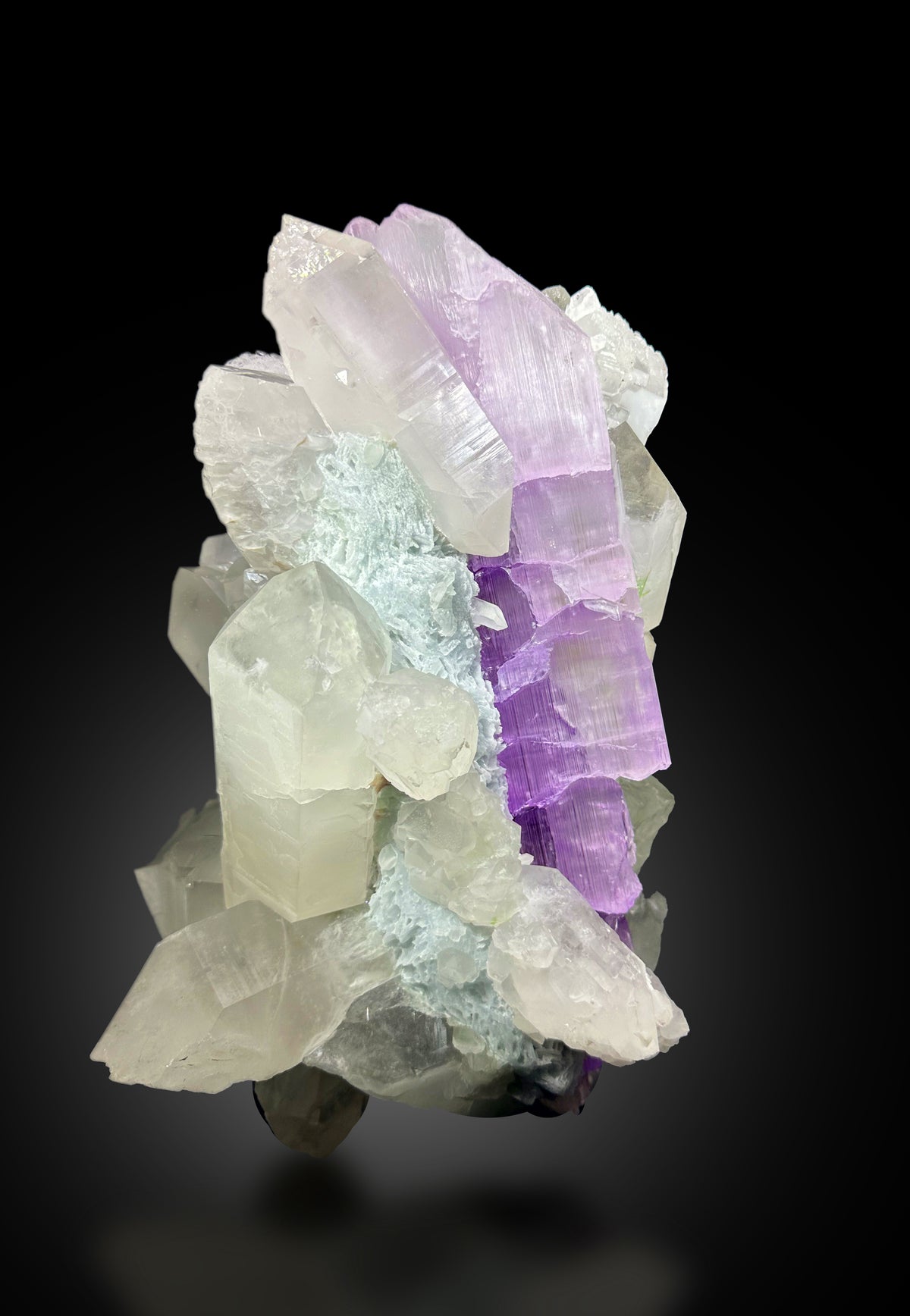 Museum Grade Natural Pink Kunzite with Green Tourmalines, Pollucite and Quartz Crystals, Kunzite Specimen - 12.5 Kg