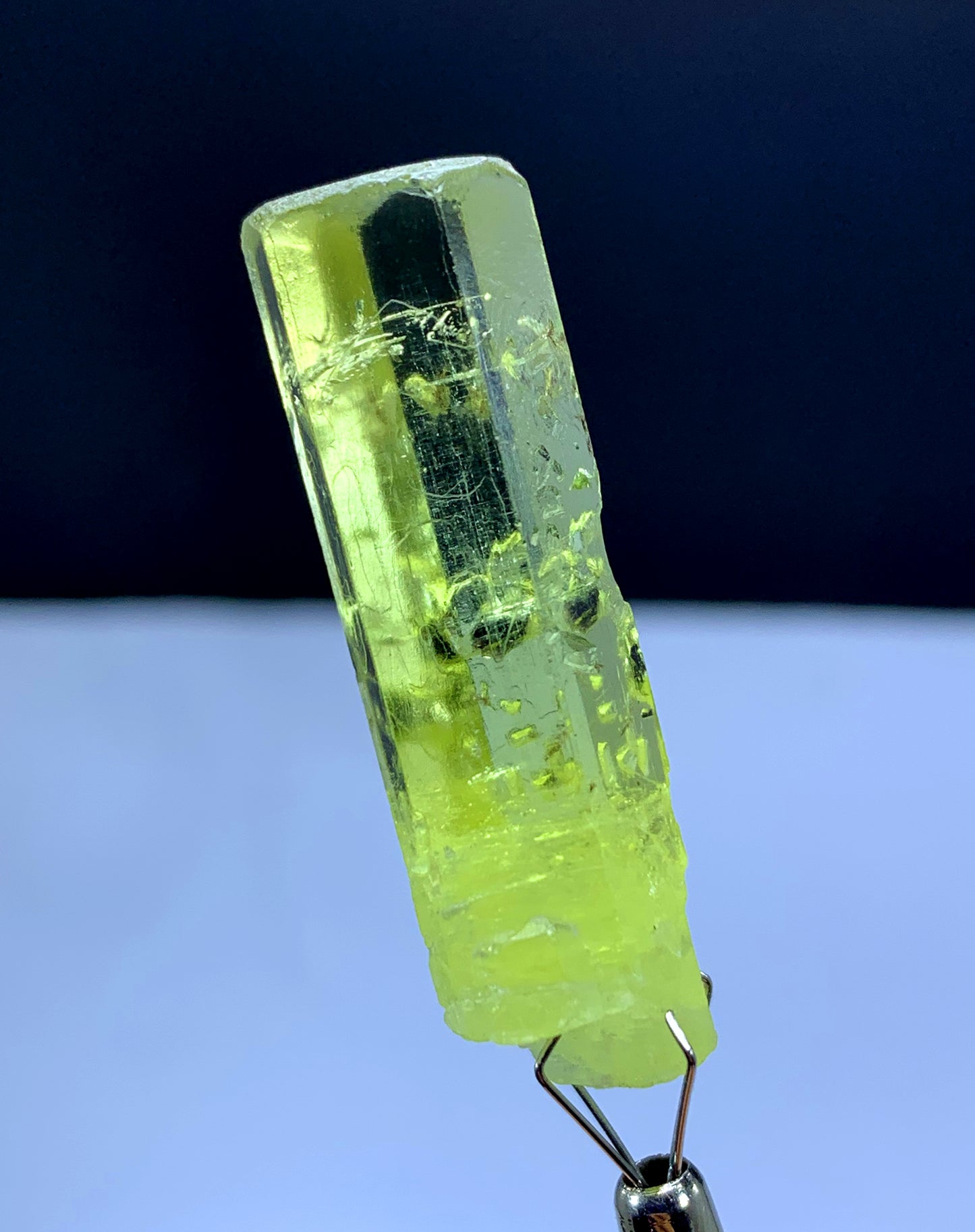 Transparent Yellow Heliodor with Dendrites Inclusions - 53.35 carats