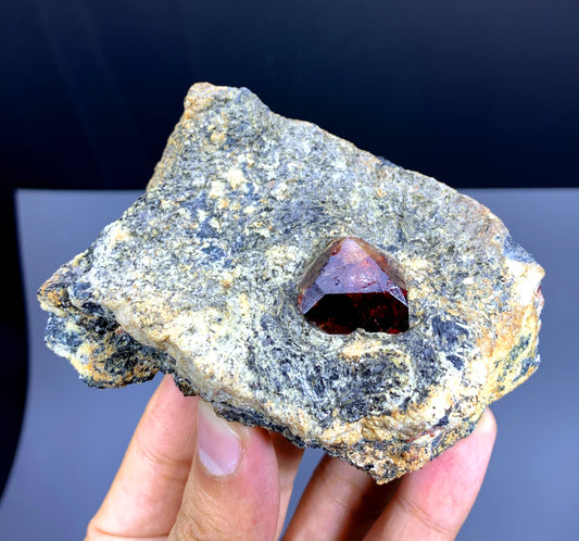 Natural Red Zircon on Matrix from Skardu Pakistan - 335 gram