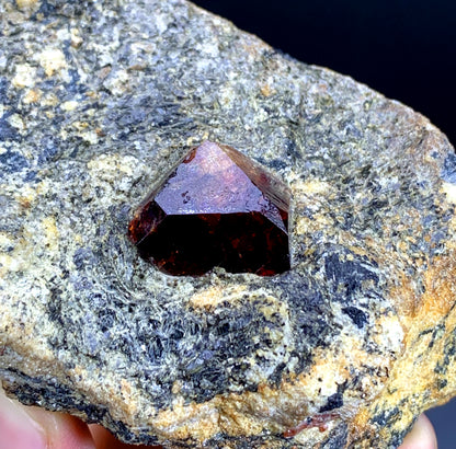 Natural Red Zircon on Matrix from Skardu Pakistan - 335 gram