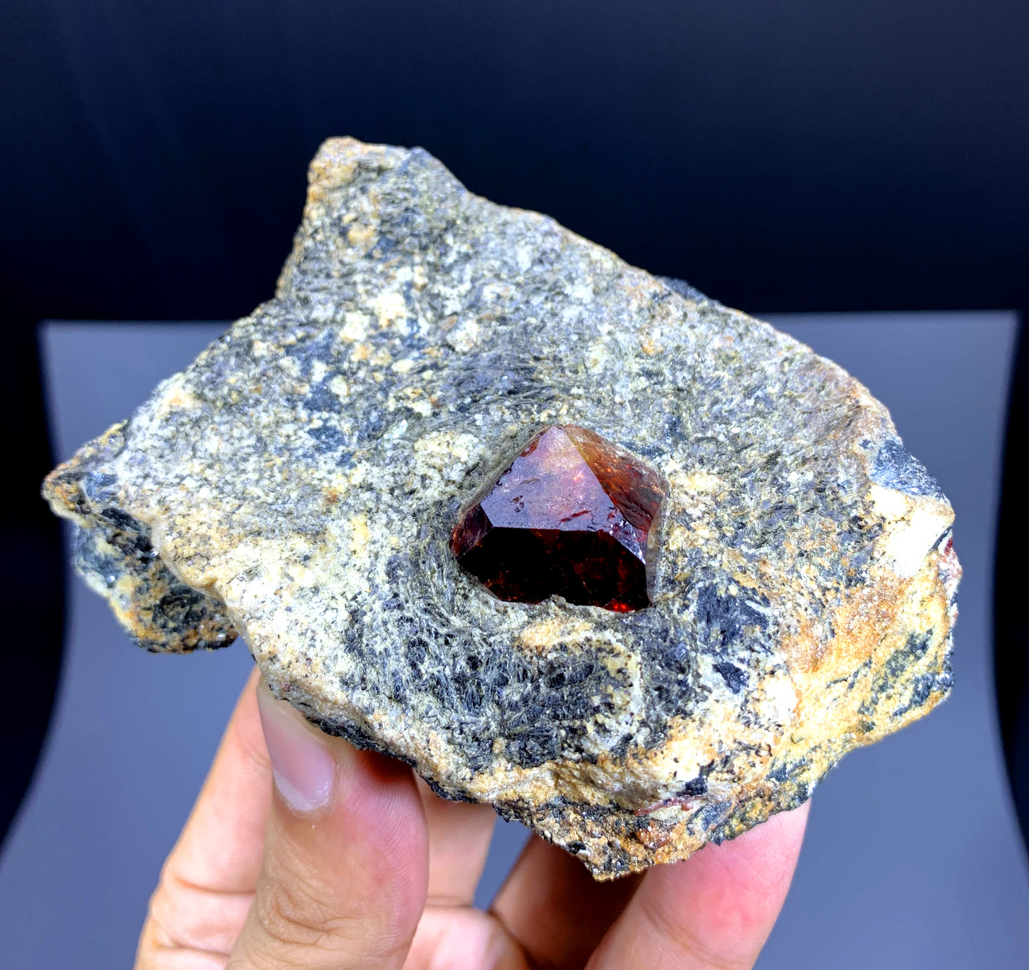 Natural Red Zircon on Matrix from Skardu Pakistan - 335 gram