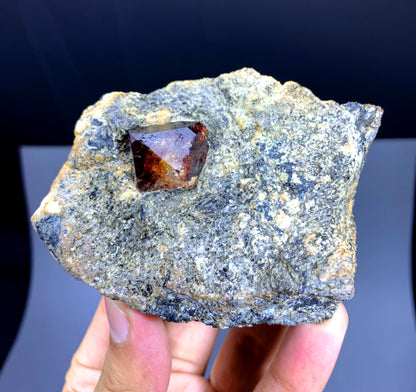 Natural Red Zircon on Matrix from Skardu Pakistan - 335 gram