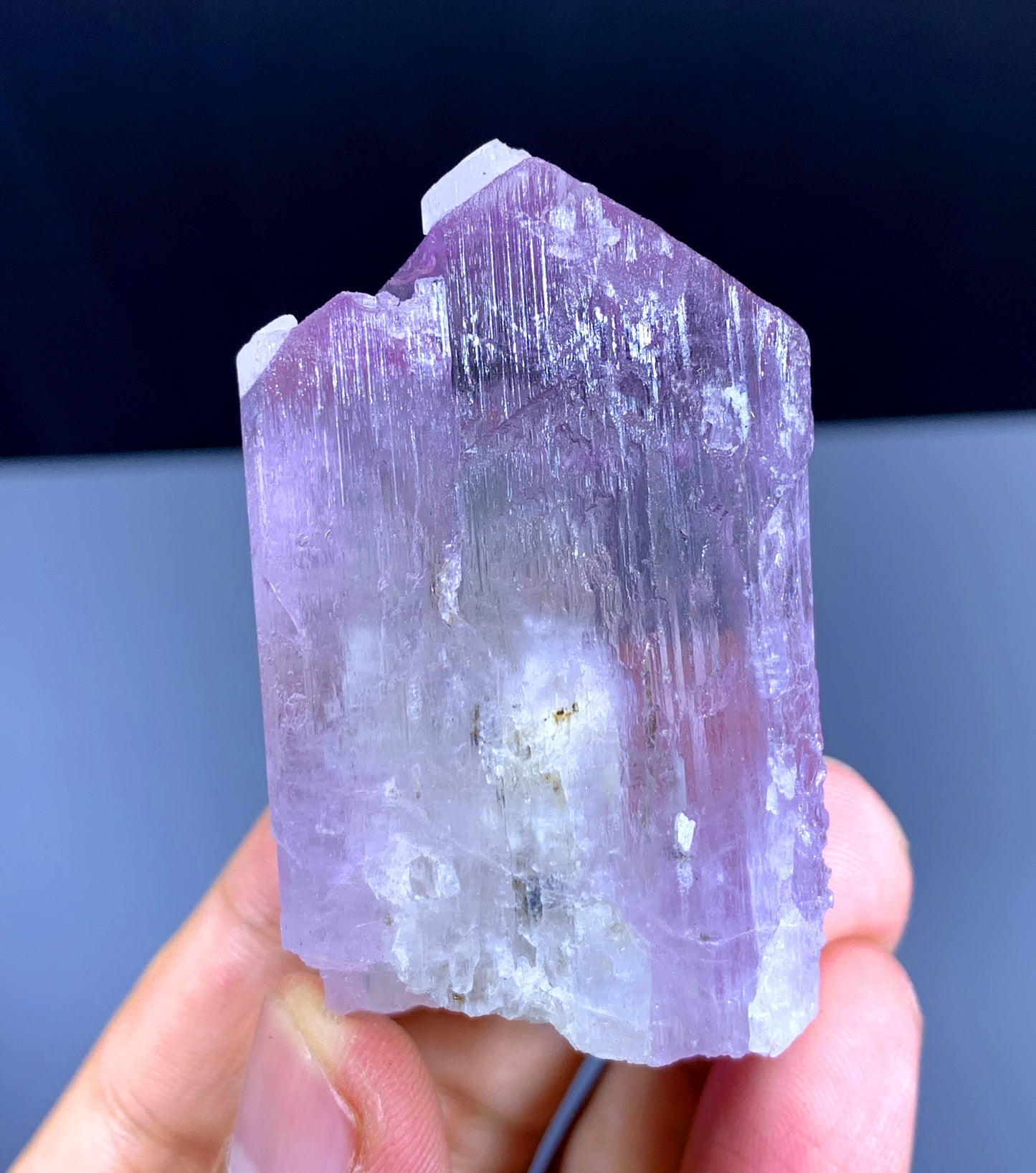 v Shape Terminated Pink Kunzite Crystal from Afghanistan - 121 gram