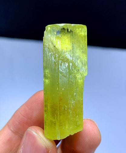 Natural Terminated Yellow Color Heliodor var Beryl Crystal from Pakistan - 27 gram