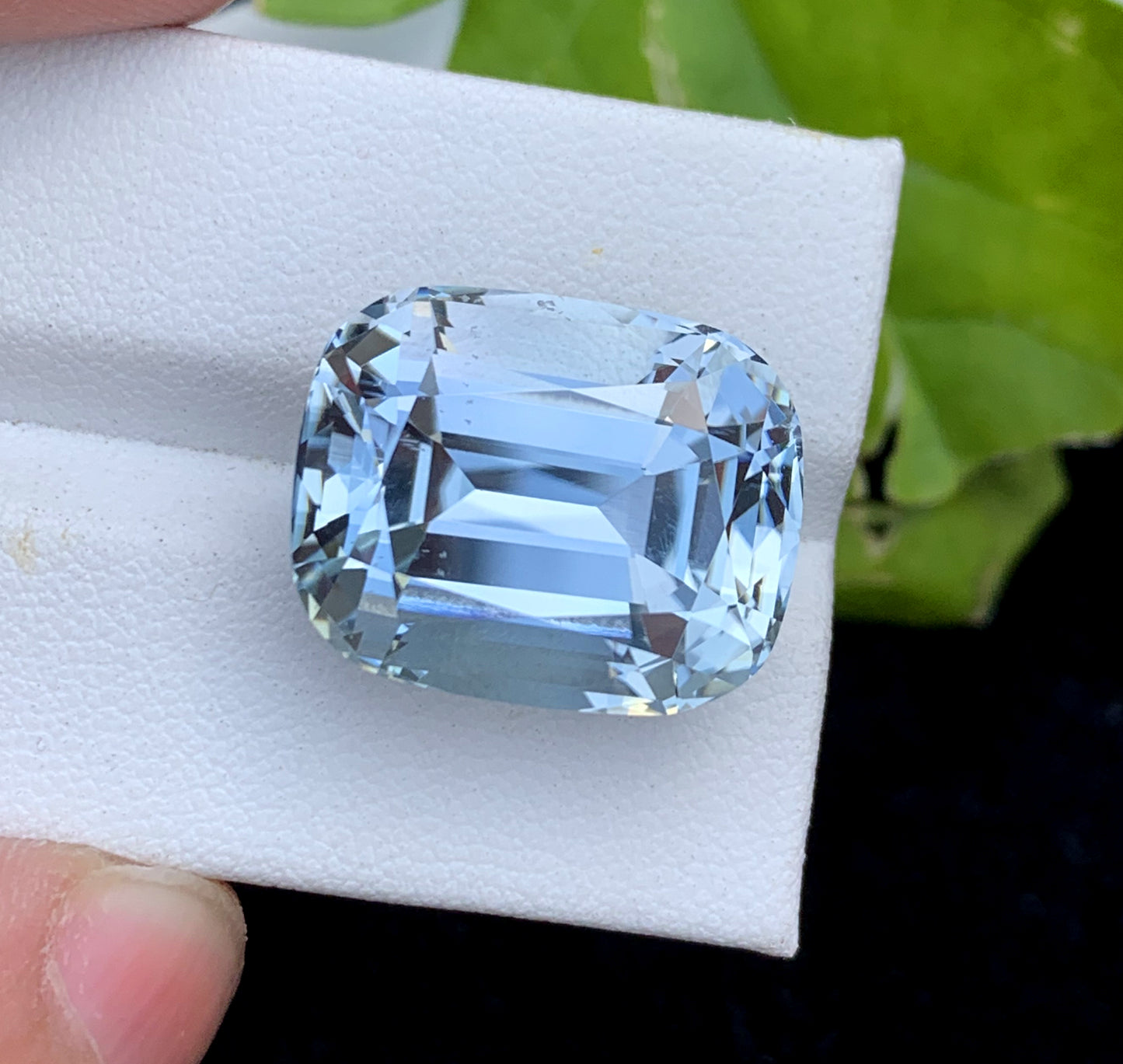 Cusshion Cut Natural Aquamarne Gemstone, Loose Gemstone, Aqua Faceted Cut Stone, Gemstone Jewelry - 27.70 CT