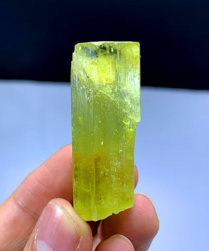 Natural Terminated Yellow Color Heliodor var Beryl Crystal from Pakistan - 27 gram
