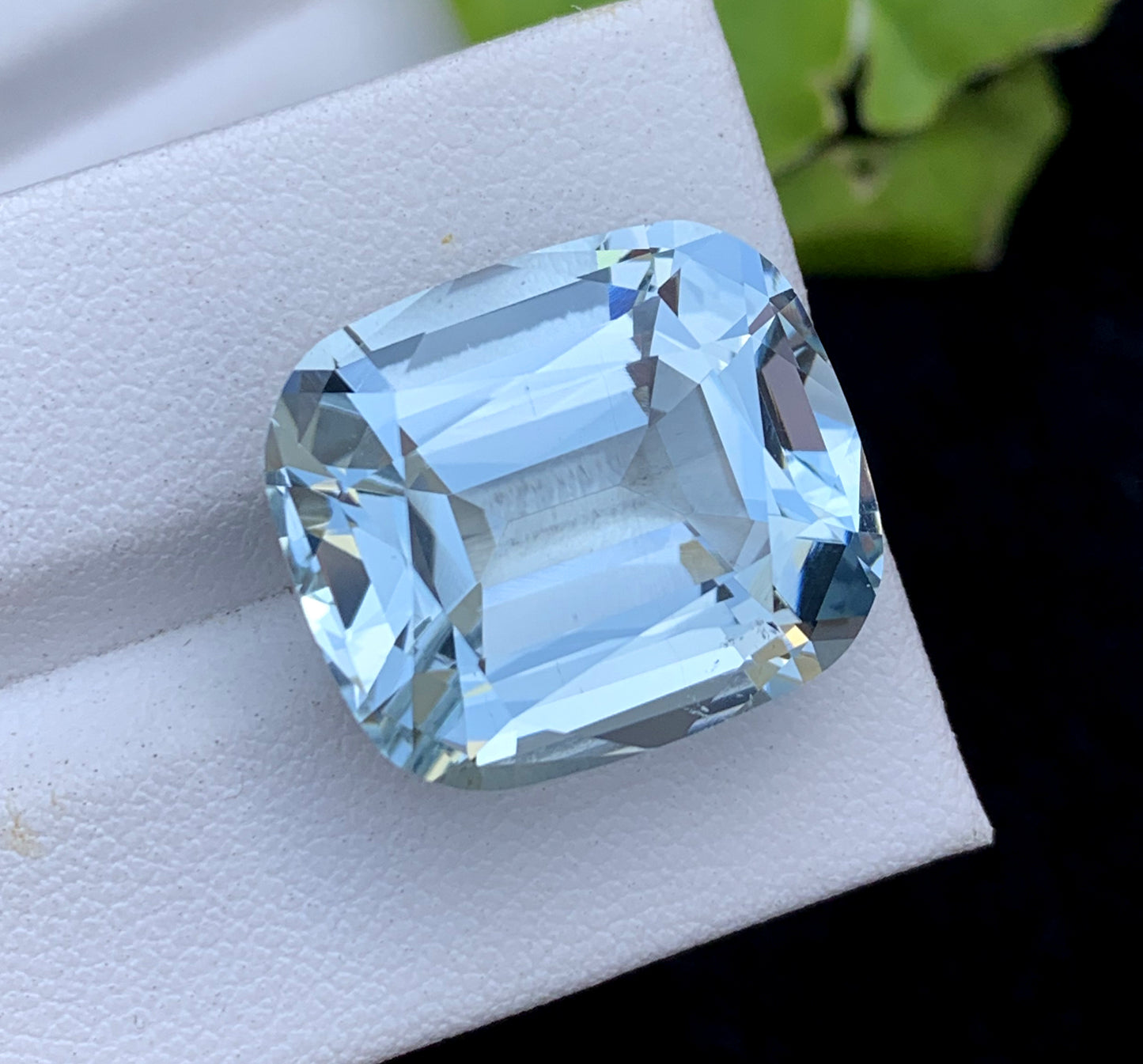 Cusshion Cut Natural Aquamarne Gemstone, Loose Gemstone, Aqua Faceted Cut Stone, Gemstone Jewelry - 23.25 CT
