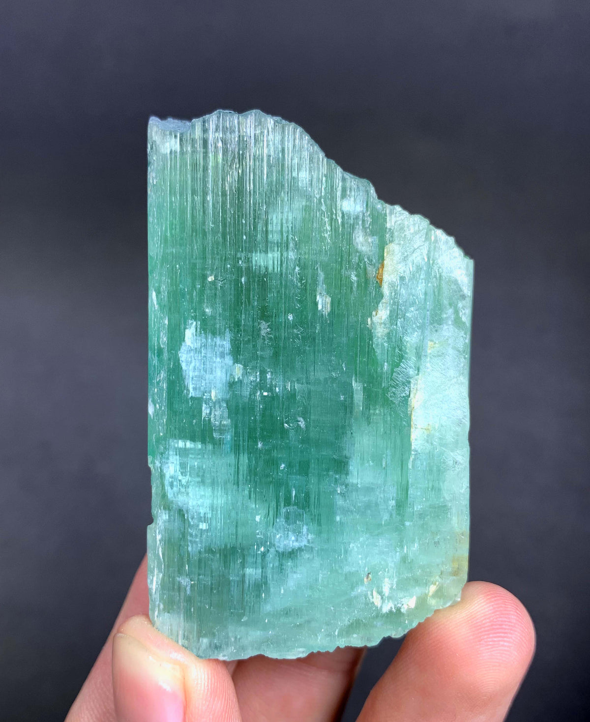 Green Hiddenite Kunzite Crystal From Afghanistan - 85 Grams