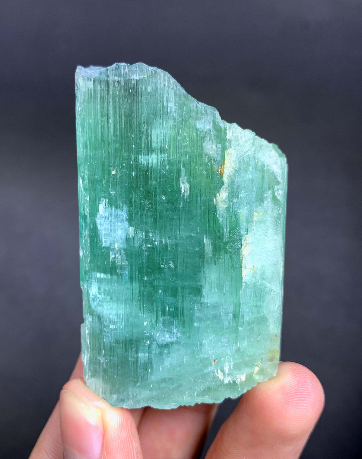 Green Hiddenite Kunzite Crystal From Afghanistan - 85 Grams