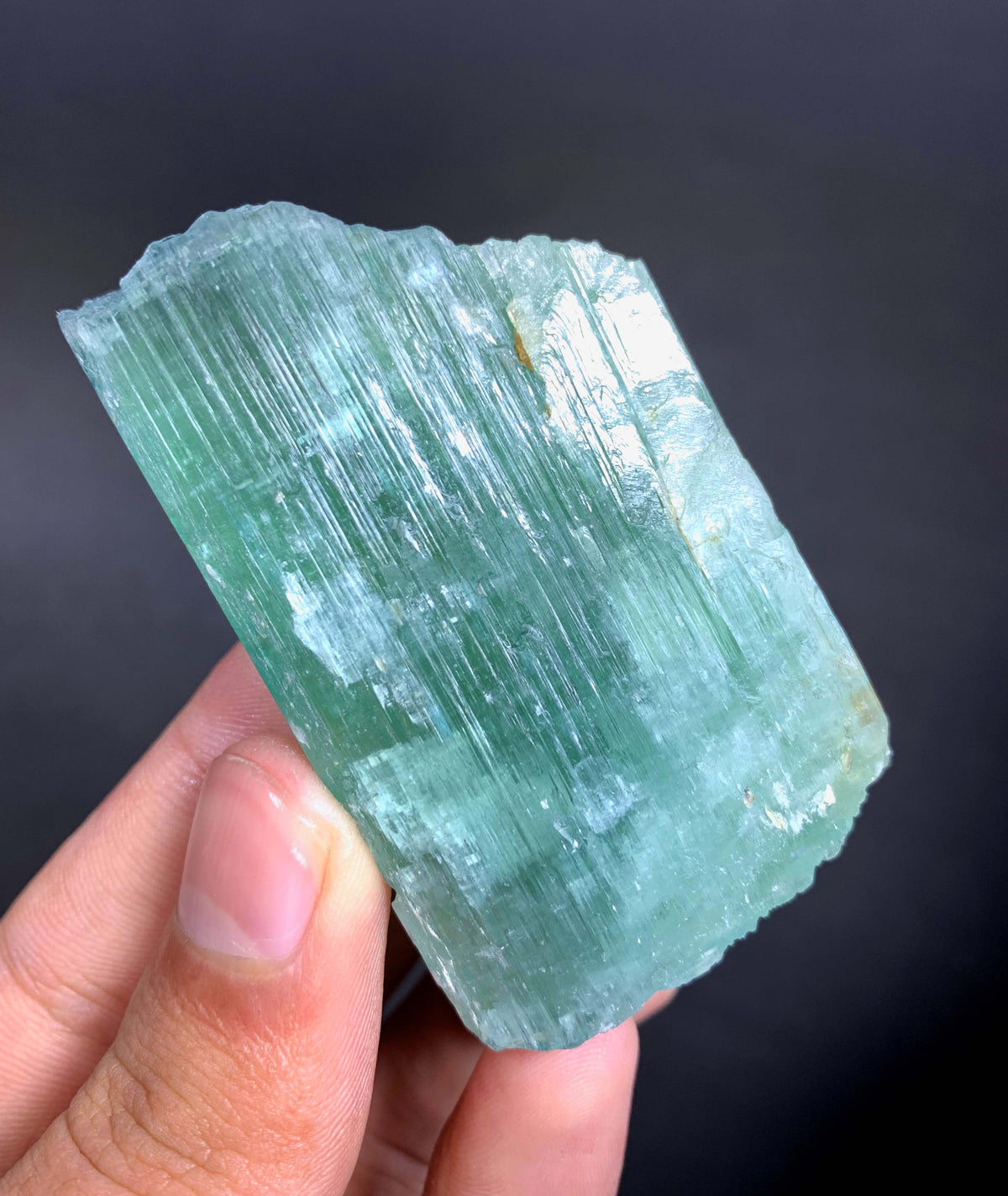 Green Hiddenite Kunzite Crystal From Afghanistan - 85 Grams