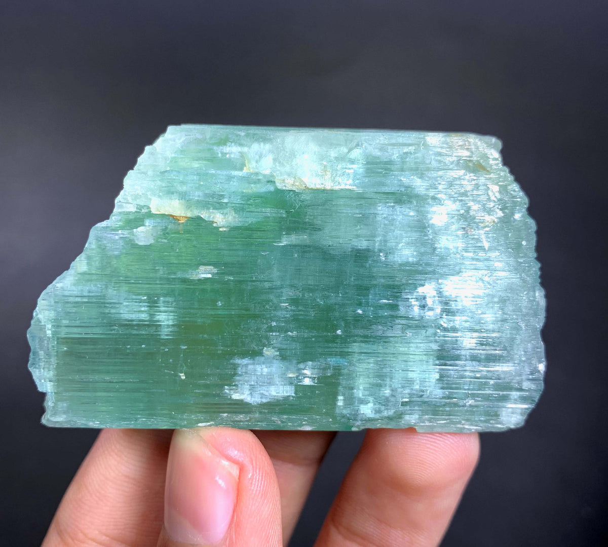 Green Hiddenite Kunzite Crystal From Afghanistan - 85 Grams