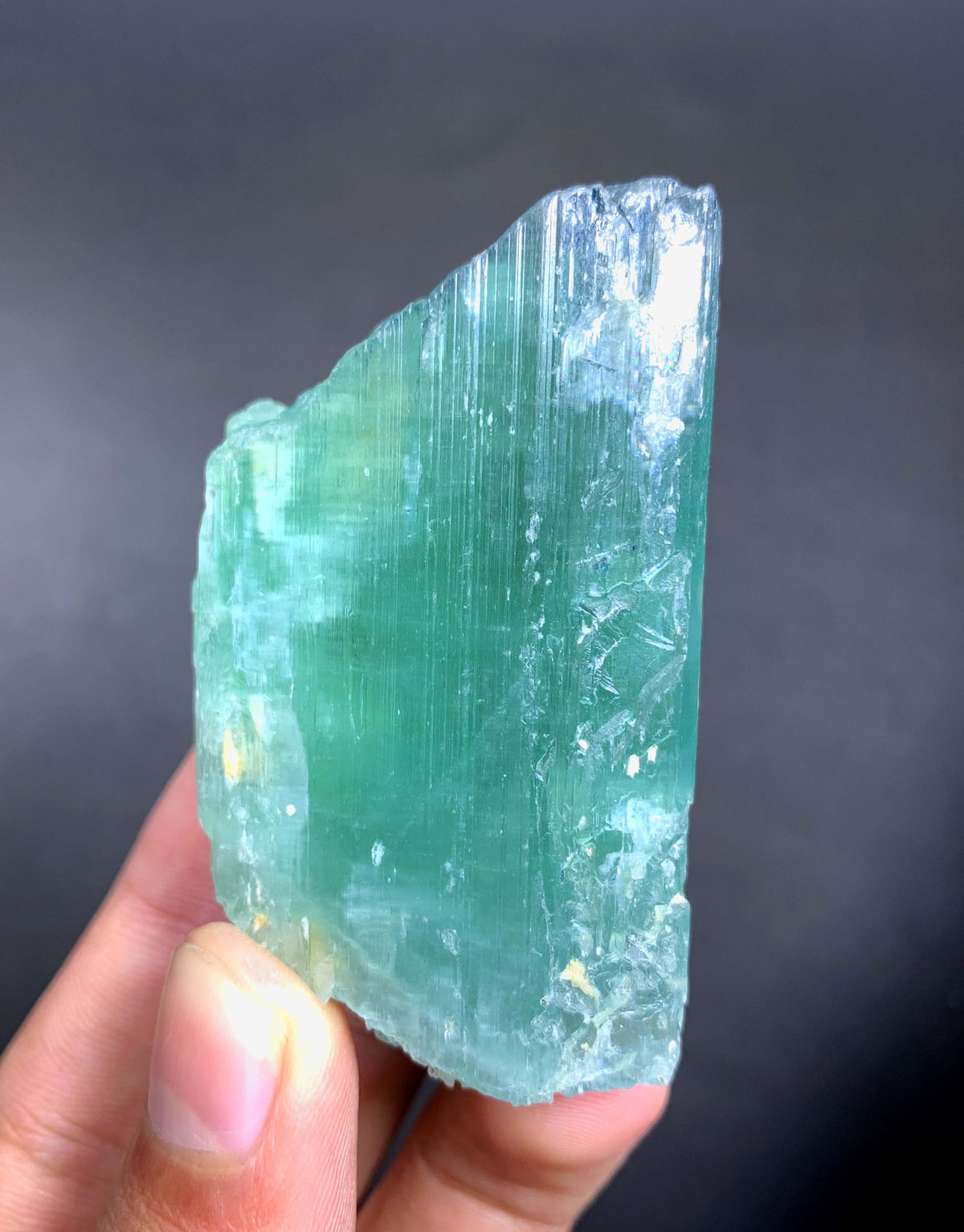 Green Hiddenite Kunzite Crystal From Afghanistan - 85 Grams