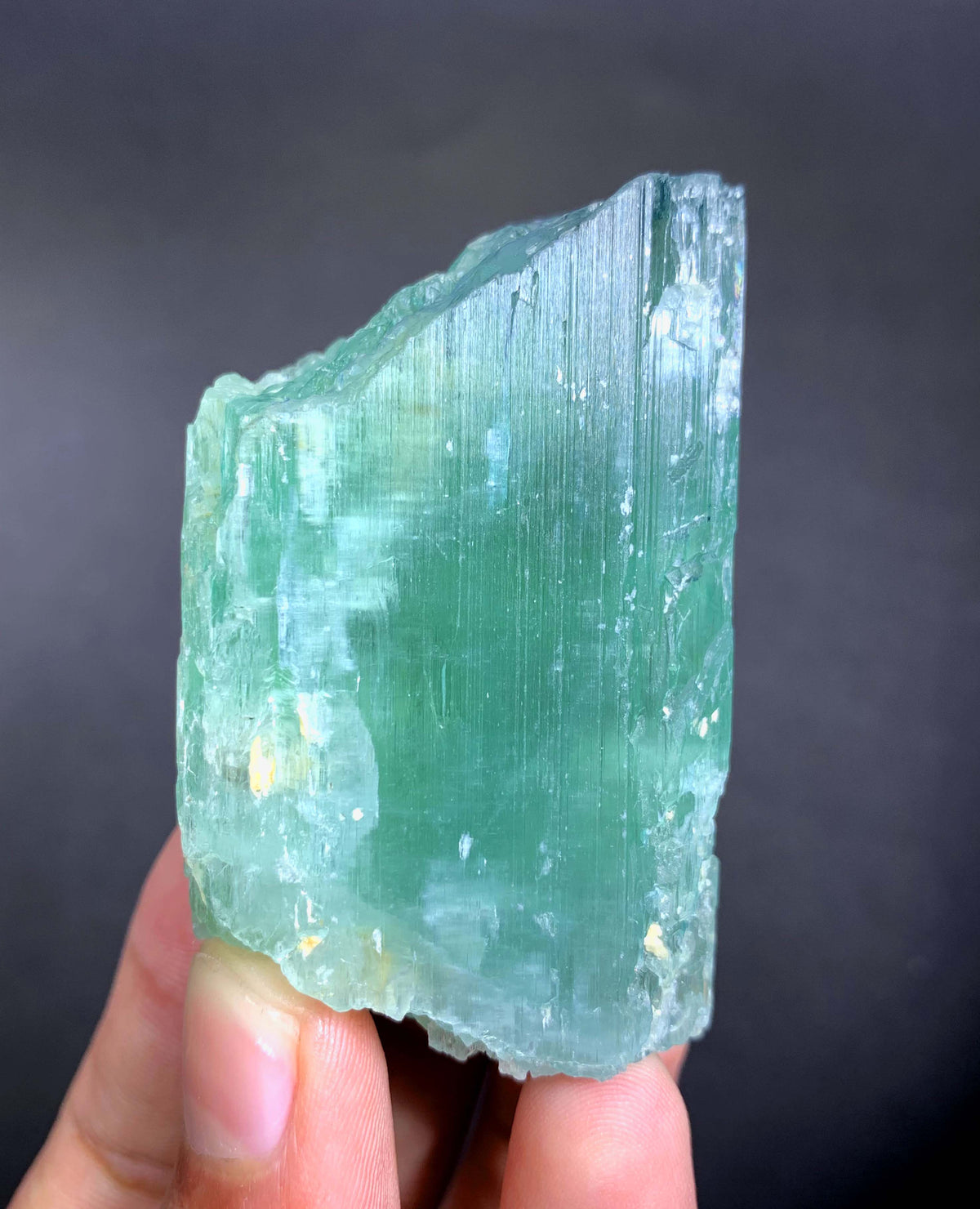 Green Hiddenite Kunzite Crystal From Afghanistan - 85 Grams