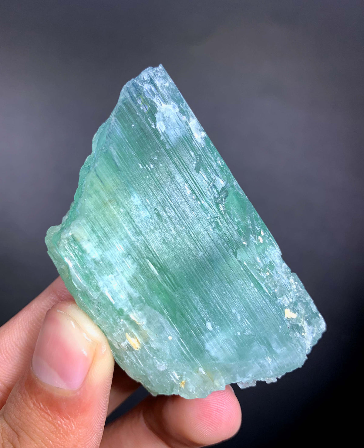 Green Hiddenite Kunzite Crystal From Afghanistan - 85 Grams