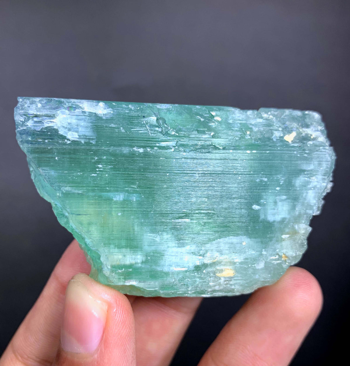 Green Hiddenite Kunzite Crystal From Afghanistan - 85 Grams