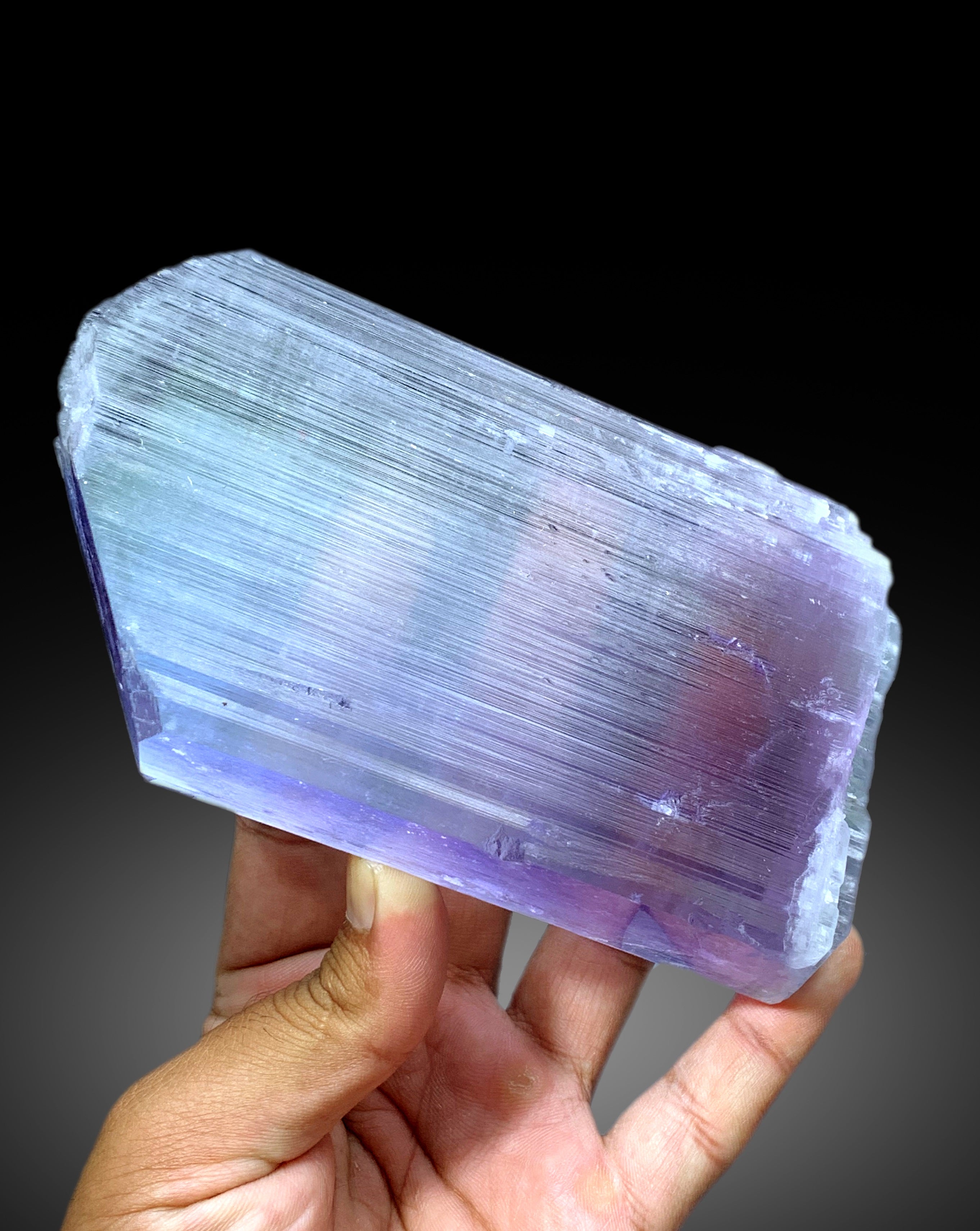 Top Grade Bluish Purple Color Kunzite Crystal from Nuristan Afghanistan - 1083 gram