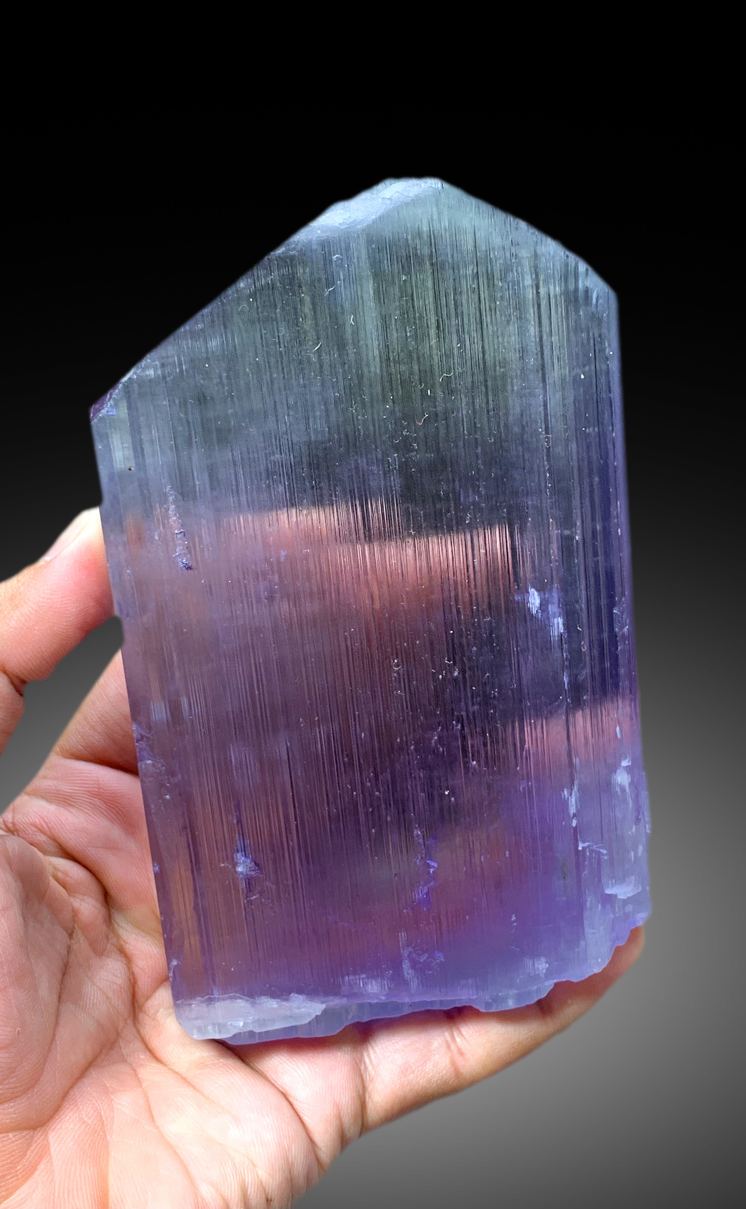 Top Grade Bluish Purple Color Kunzite Crystal from Nuristan Afghanistan - 1083 gram