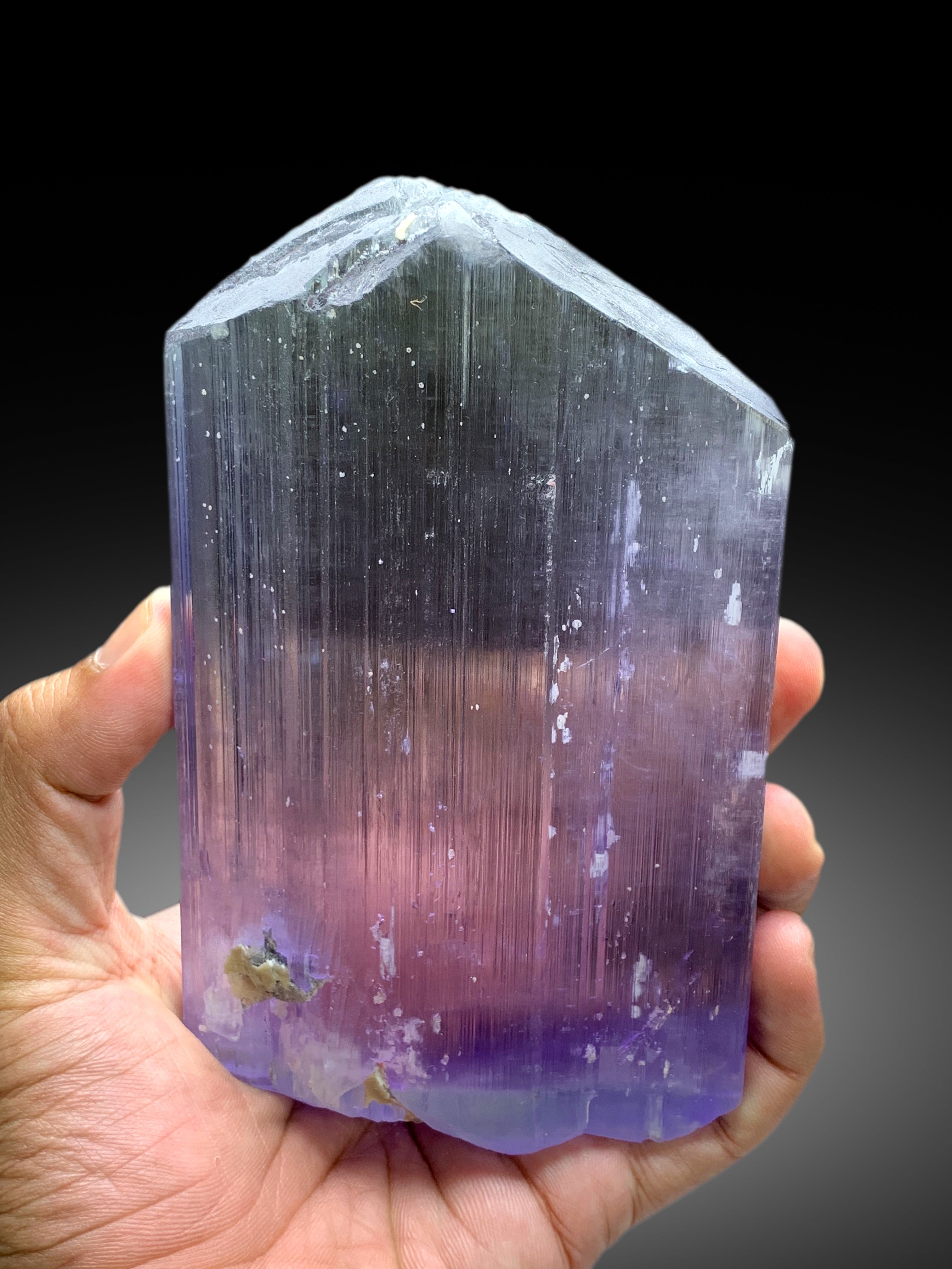 Top Grade Bluish Purple Color Kunzite Crystal from Nuristan Afghanistan - 1083 gram