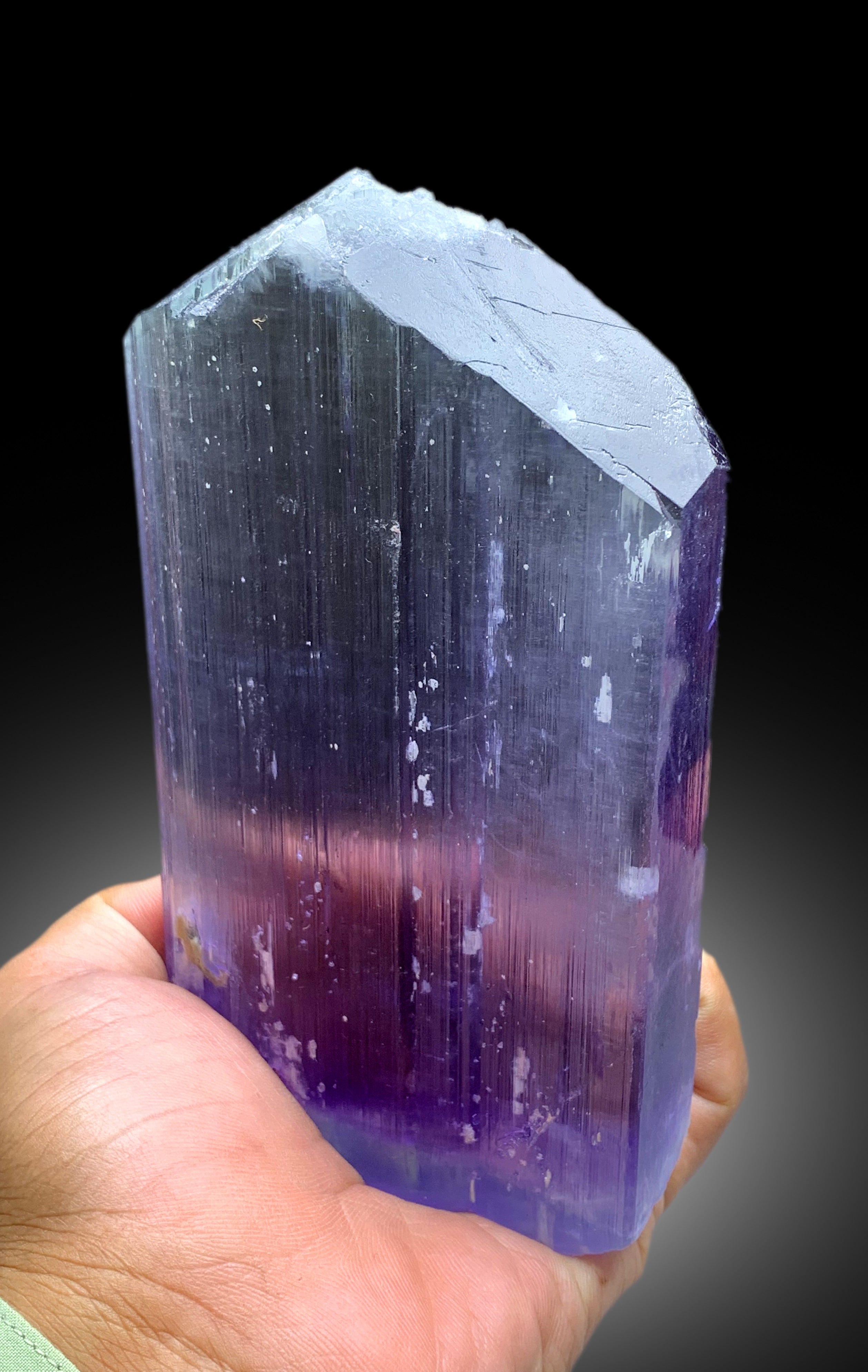 Top Grade Bluish Purple Color Kunzite Crystal from Nuristan Afghanistan - 1083 gram