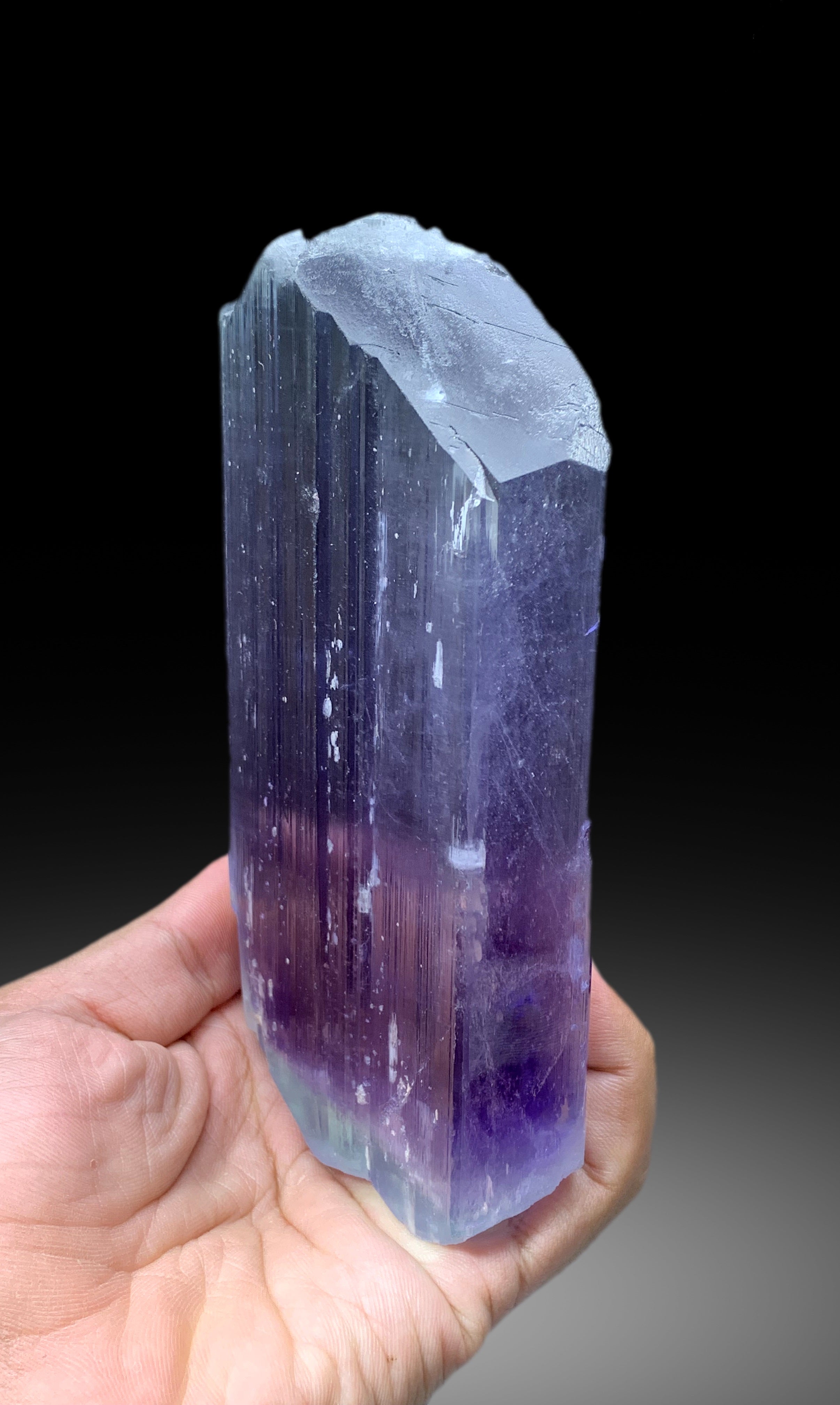 Top Grade Bluish Purple Color Kunzite Crystal from Nuristan Afghanistan - 1083 gram