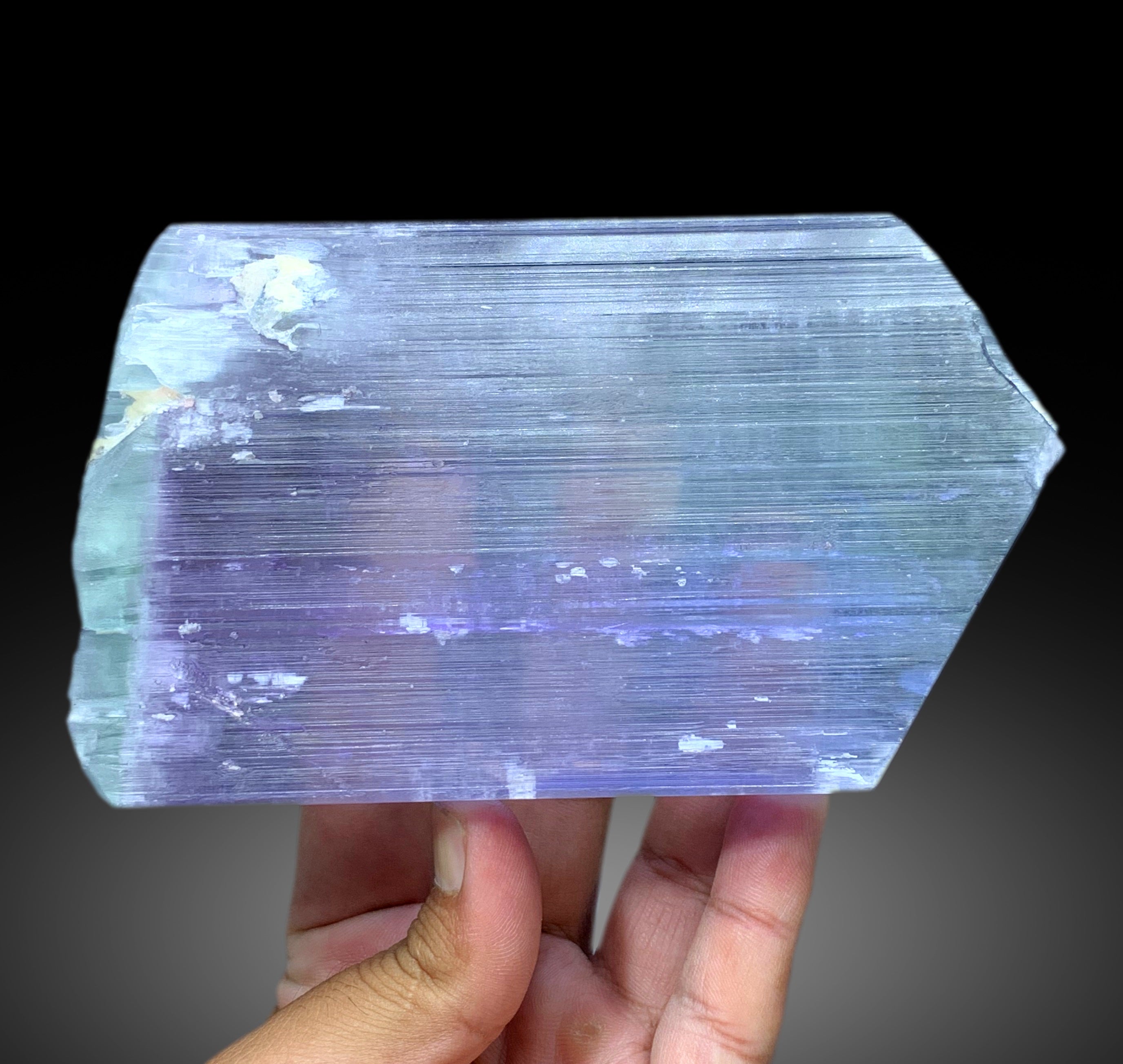 Top Grade Bluish Purple Color Kunzite Crystal from Nuristan Afghanistan - 1083 gram