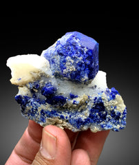 Ink Blue Color Lapis Lazuli on Matrix from Afghanistan - 118 gram