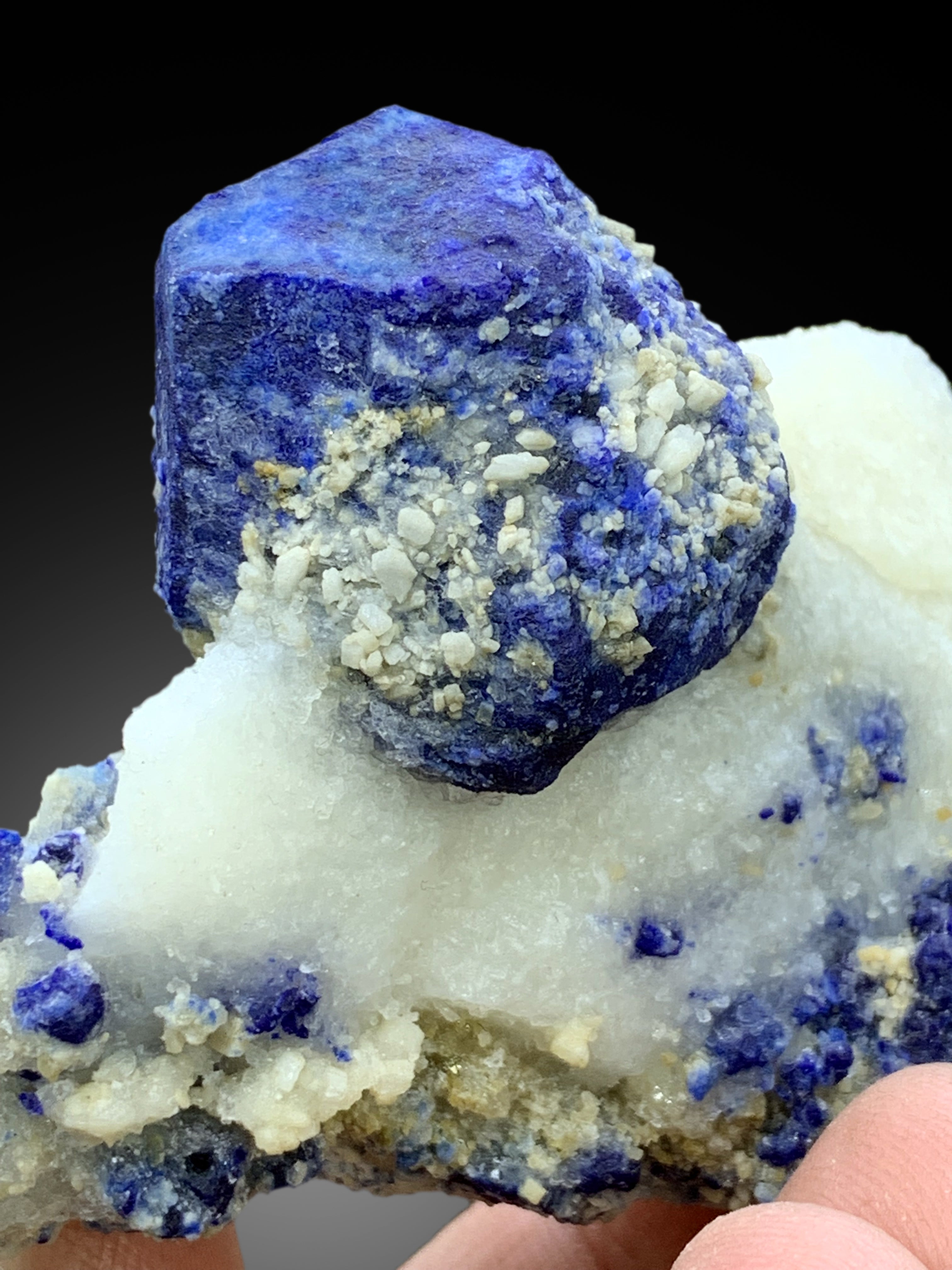 Ink Blue Color Lapis Lazuli on Matrix from Afghanistan - 118 gram