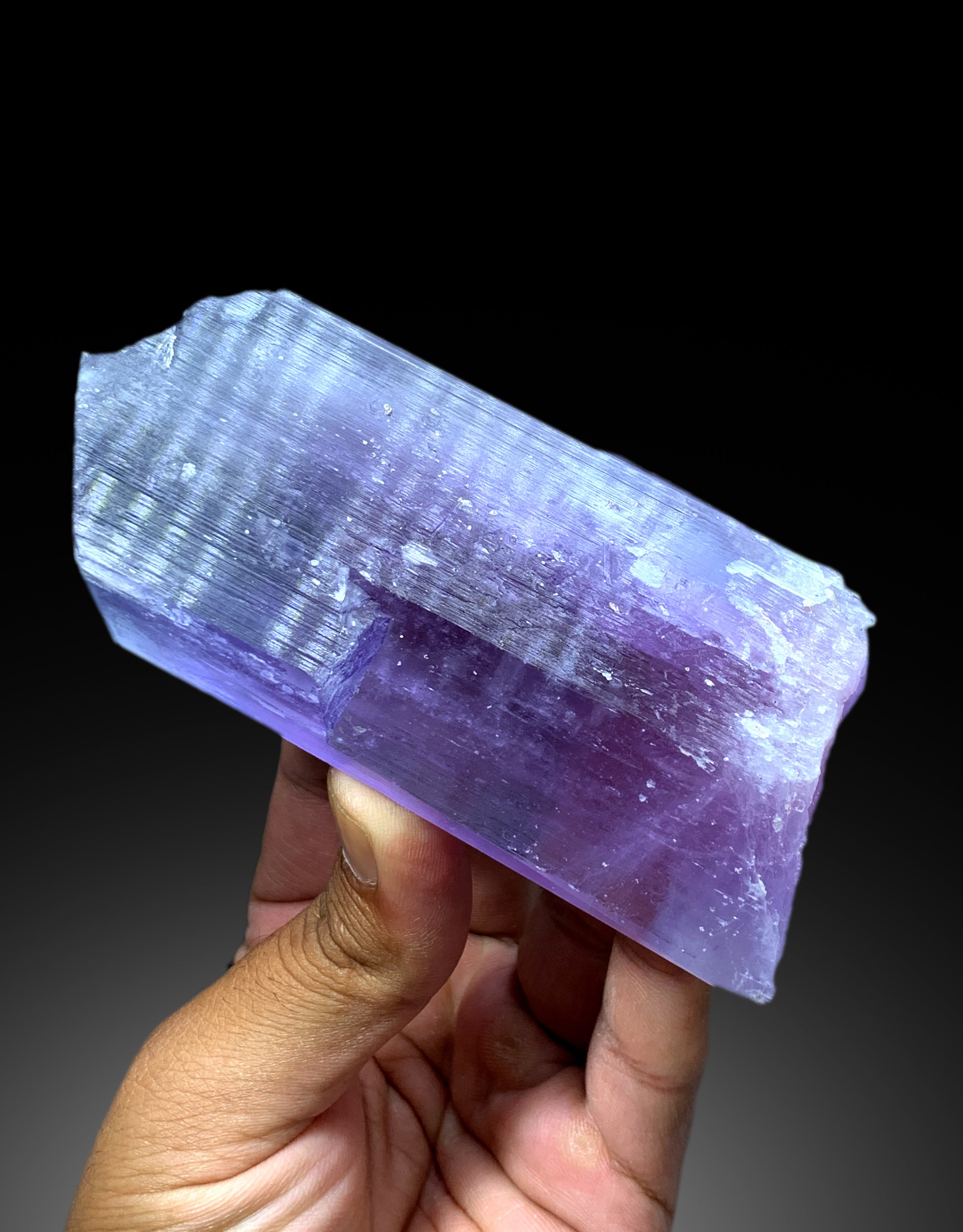 Purplish Pink Color Kunzite Crystal from Nuristan Afghanistan - 416 gram