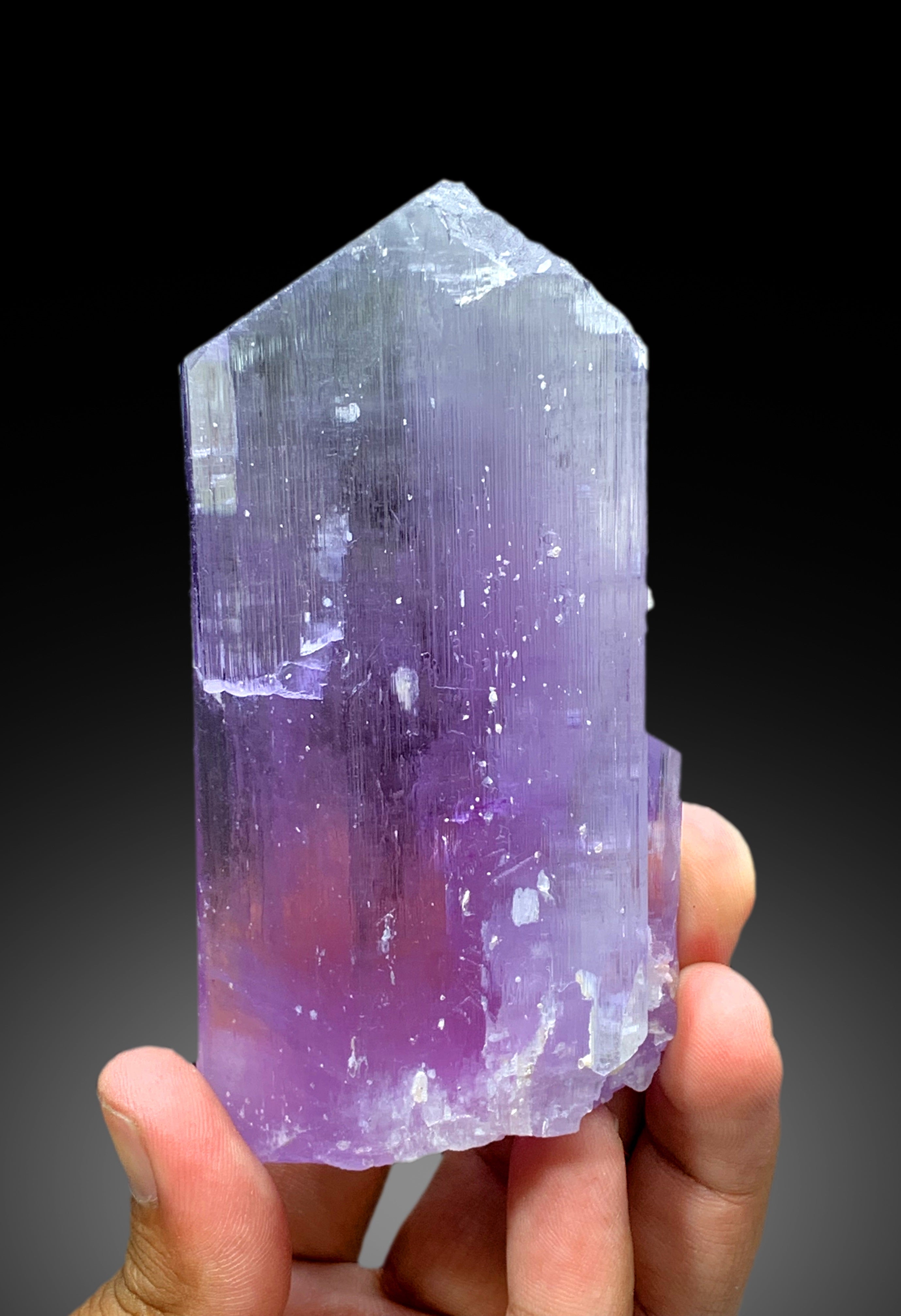 Purplish Pink Color Kunzite Crystal from Nuristan Afghanistan - 416 gram