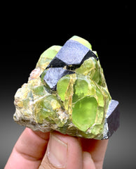 Lush Green Peridot with Magnetite from Pakistan - 185 gram