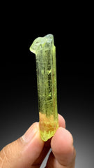 Transparent Yellow Color Heliodor with Schorl Tourmaline Inclusions, Heliodor Crystal from Skardu Pakistan - 20 gram