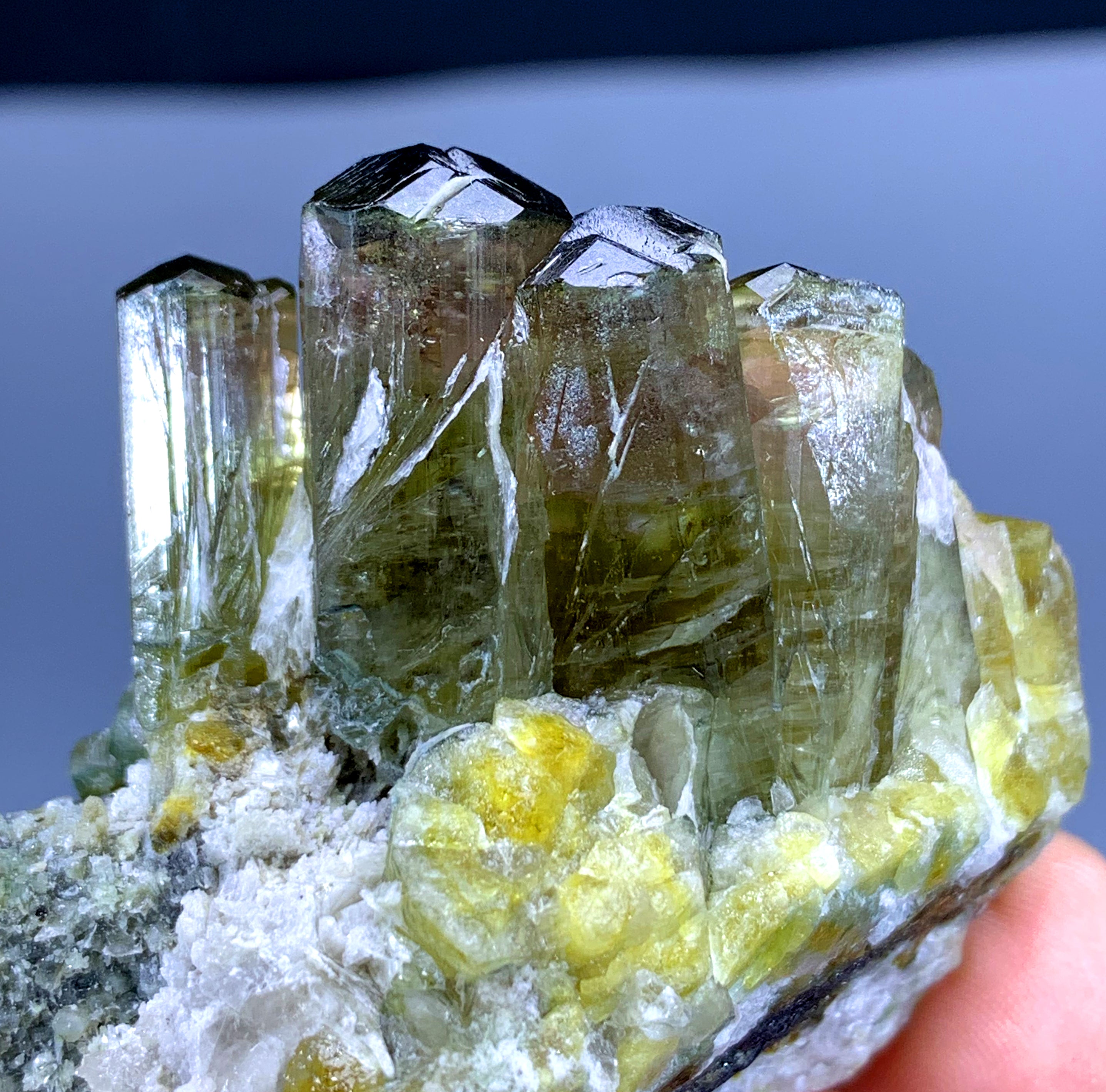 Bicolor Tourmaline Cluster on Matrix from Afghanistan - 108 gram